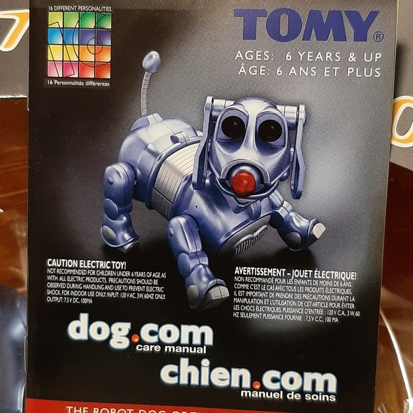 TOMY Robot Dog Special Edition Platinum Dog.Com NEW IN BOX Vintage - Picture 6 of 6